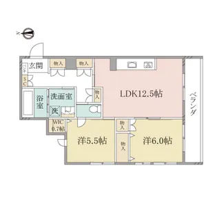 (シニア限定)へーベルヴィレッジ新子安~アーバンパークサイド~【2階】の間取り