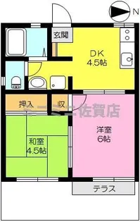 シティハイツ神野【1階】の間取り