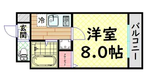 白鷺TKハイツ1号館【3階】の間取り