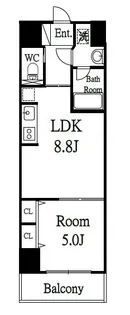 ブラービ南船場【8階】の間取り