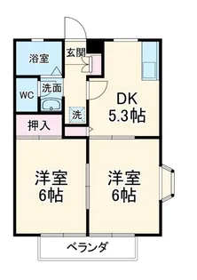 クレストハイム【1階】の間取り