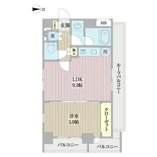 プレール・ドゥーク森下【6階】の間取り