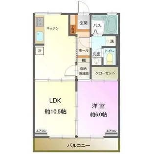 シティハイムハーモネート【1階】の間取り