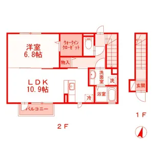 ノア・アン【2階】の間取り