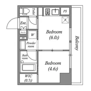 CORVAL住吉【4階】の間取り
