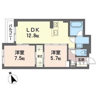 S-PRIME(※喫煙不可)【2階】の間取り