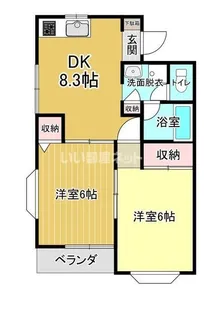 スカイハイツIV【2階】の間取り