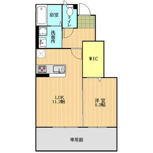 Flat Court 帯山【1階】の間取り