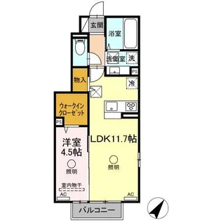 パーシモンハイツ【1階】の間取り