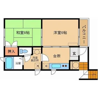 ケビン向陽【2階】の間取り