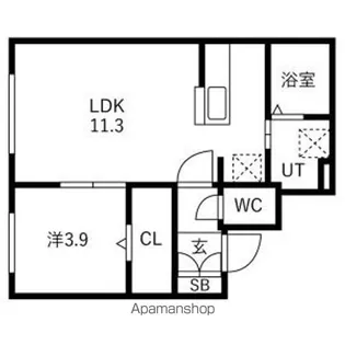 仮)発寒2ー3MS【1階】の間取り