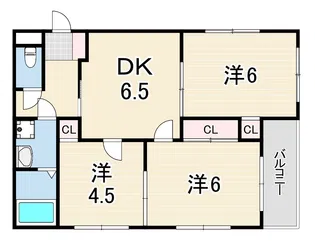 アヴェニール深江南【3階】の間取り