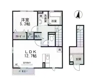 ボナール福田町【2階】の間取り