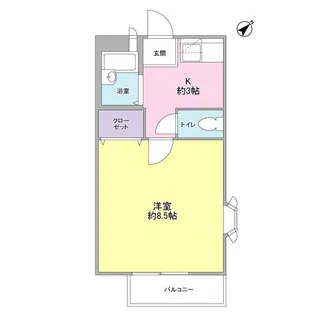 ノースハイツII【1階】の間取り