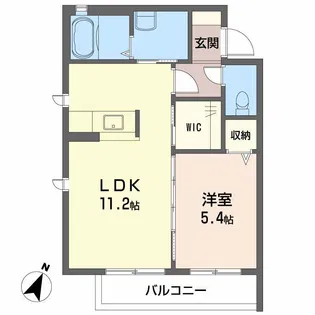ユージュ B棟【2階】の間取り