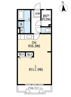 URプロムナード三好丘【1階】の間取り