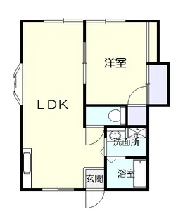 いづみコーポ【1階】の間取り