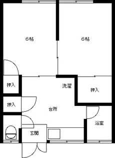 コーポ富士【2階】の間取り