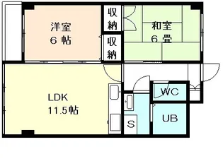 パナメゾンIII二口【3階】の間取り