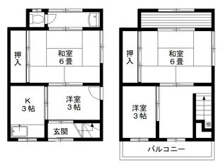 大阪府摂津市千里丘東4【一戸建】の間取り