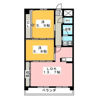 本郷マンション【1階】の間取り