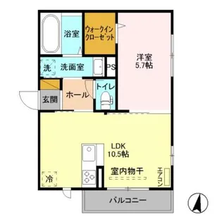 ディアコート【1階】の間取り