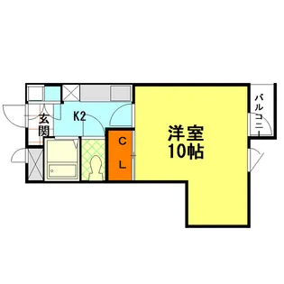1Kの間取り画像