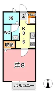 フラッツァ水江 C【2階】の間取り
