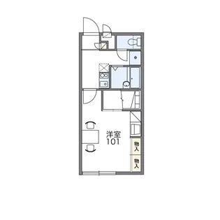 レオパレスMARS【1階】の間取り