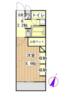 MONDO甲府昭和【1階】の間取り