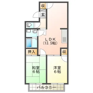 ホワイトハイツC【2階】の間取り