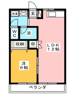 赤城ハイツA【2階】の間取り