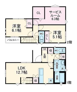千葉県柏市西柏台1【一戸建】の間取り