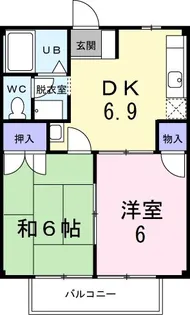 プライムハイツII【1階】の間取り