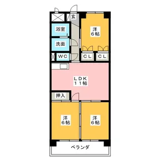 メゾンブローニュ 8【4階】の間取り