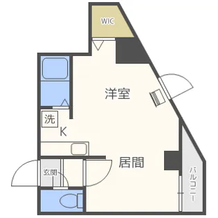 パークヒルズ中央411【6階】の間取り