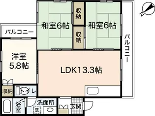 Casa&N古江西町【2階】の間取り