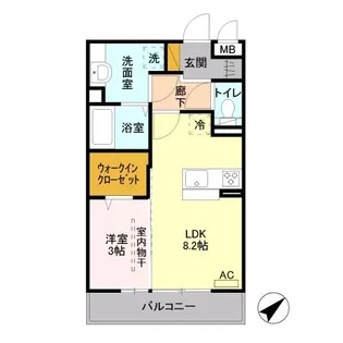 新潟県新潟市東区東明3【アパート】の間取り