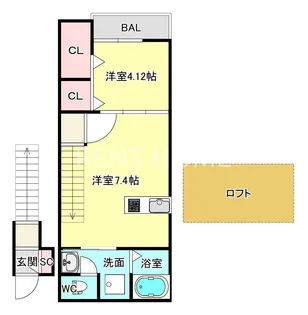 COSMO WAKAEMINAMI【2階】の間取り