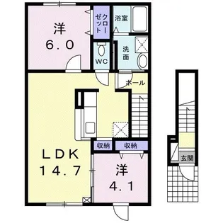 カルミラ・ブラーナ【2階】の間取り