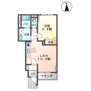 OAZO東町 弐番館【1階】の間取り