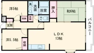 カーサ中筋【2階】の間取り