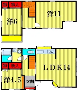 千葉県柏市弥生町【一戸建】の間取り