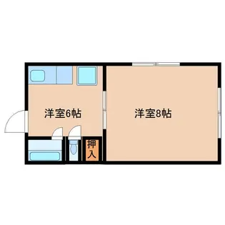 野田コーポ小松島【1階】の間取り