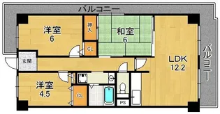 大阪府大阪市鶴見区茨田大宮1【マンション】の間取り
