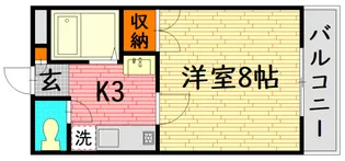 東子ハイツc【4階】の間取り