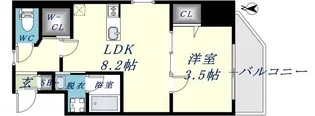 リアライズ布施駅前【8階】の間取り