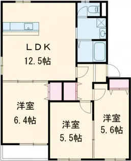 オスタリーパレス【3階】の間取り