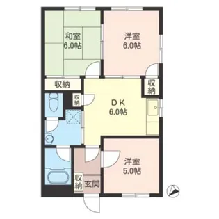 中通りマンション【1階】の間取り