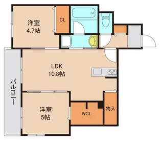 VINGT CINQ【2階】の間取り